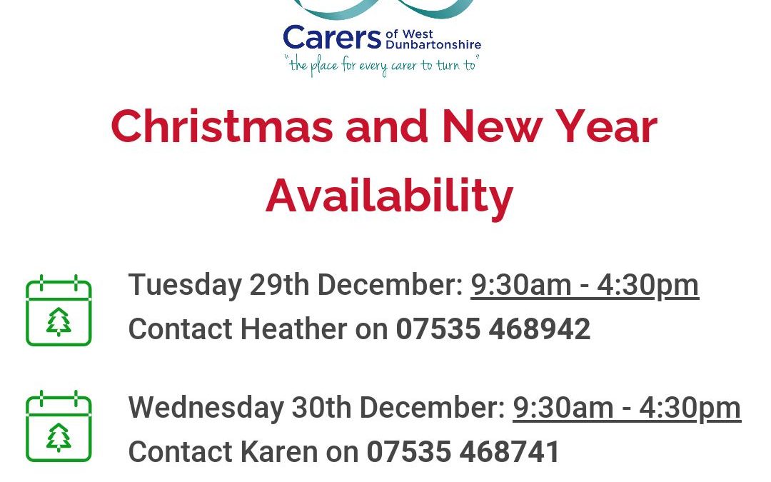 Christmas And New Year Availability